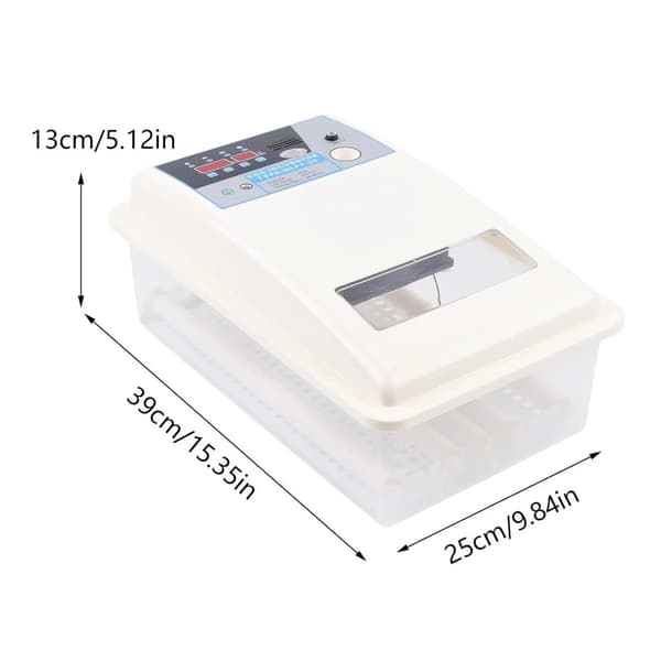 Ägginkubator, 24 ägg kapacitet, automatisk version, LED-display,VIT
