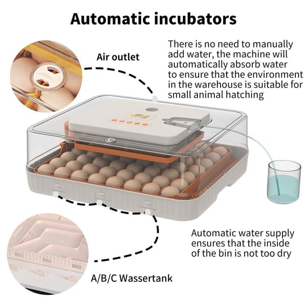 Inkubator, Automatisk Fuktighet, Realtidsövervakning