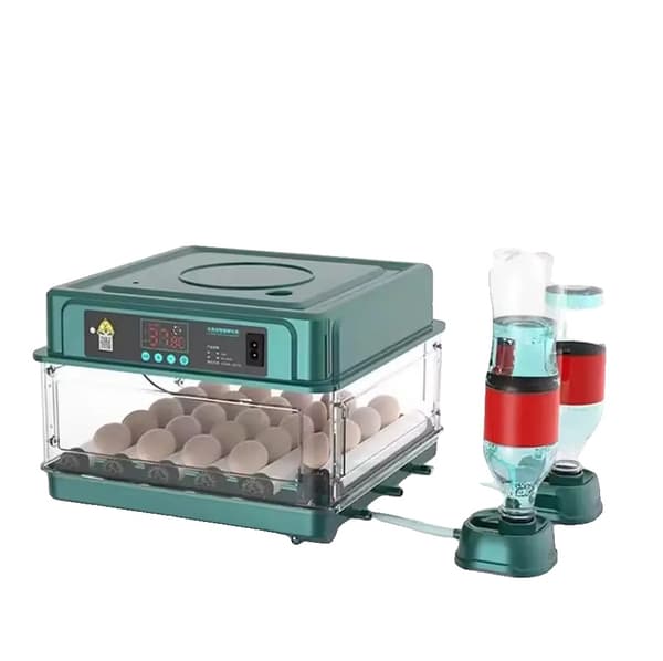 Ägginkubator, Automatisk Temperaturkontroll, Vätskebyte,24 Ägg