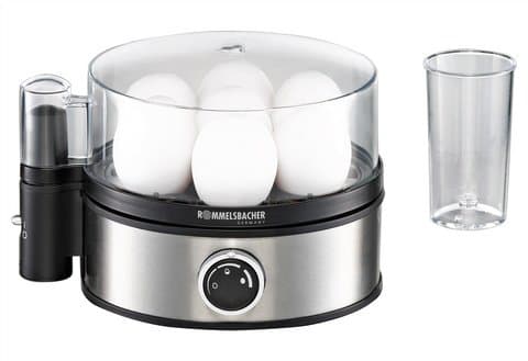 Rommelsbacher ER 400 - Eggkoker - 400 W - rustfritt stål / svart