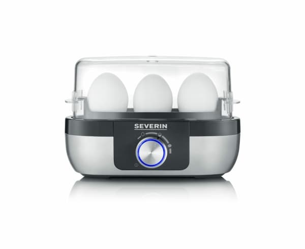 Severin EK 3163 Äggkokare BPA-fri, med mätbägare, med äggdelare Rostfritt stål, svart