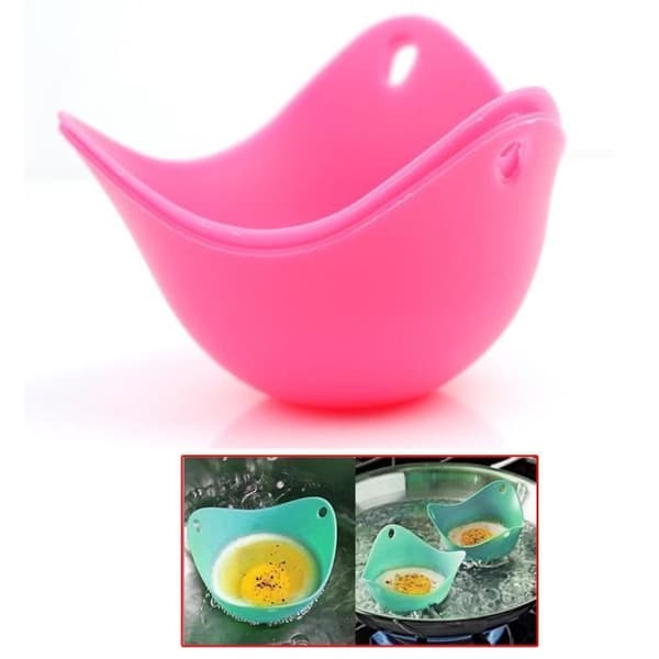 2 x Silikon Silikon Ägg Poacher Pochering Chook Värmesäkra Pods Twin Pack Köksredskap Kökstillbehör
