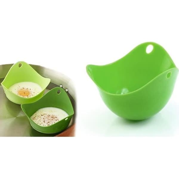 Set med 2 eller 4 äggtjuvar i silikon 8 cm för hälsosam oljefri matlagning (Pack 2)