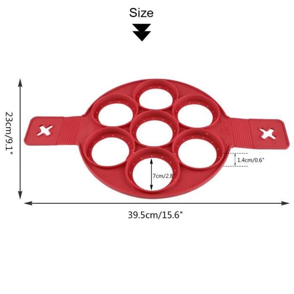 Kakform - Silikon - Rund - Non-stick - 7 delar - Värmebeständig