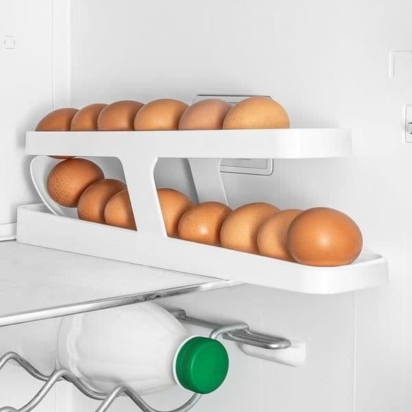 Äggdistributör - EUROWEB - Två nivåer - Plast - Vit - 14 ägg