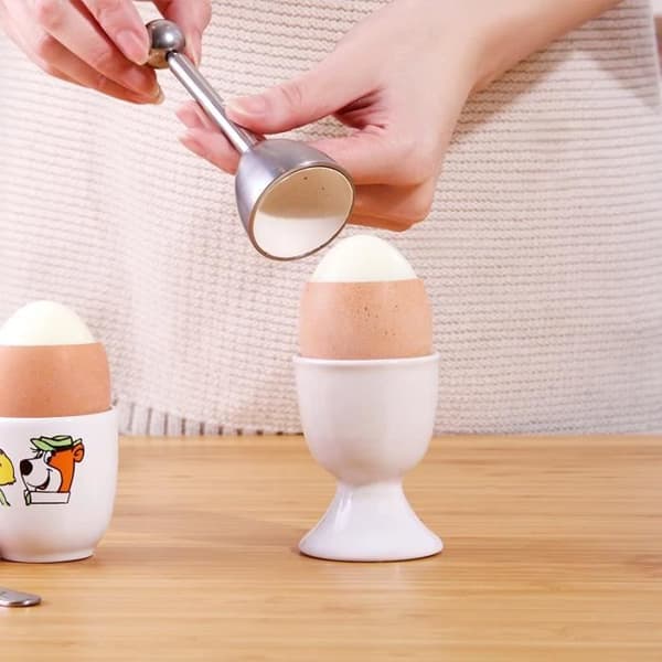 Impeccable Culinary Objects (ICO) Verktyg för att knäcka ägg och ta bort toppen av skalet