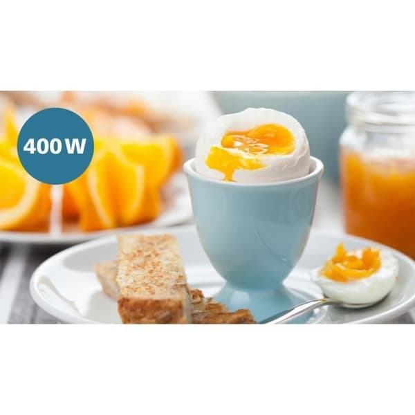 Äggkokare PHILIPS - HD9137/90 - Kapacitet 6 ägg - Inkluderad exakt mätbägare - Diskmaskinssäker - 400W