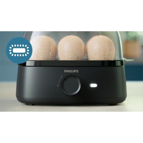 Äggkokare PHILIPS - HD9137/90 - Kapacitet 6 ägg - Inkluderad exakt mätbägare - Diskmaskinssäker - 400W