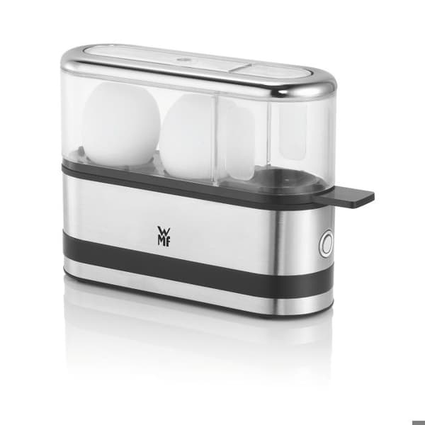 WMF Kitchenminis äggkokare - Svart och rostfritt stål - Kapacitet 2 ägg - Ljudsignal vid slutet av tillagningen