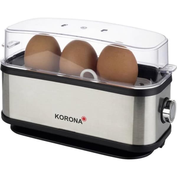 Äggkokare - KORONA - 25304 - 1 till 3 ägg - 210 watt - Silver/Svart