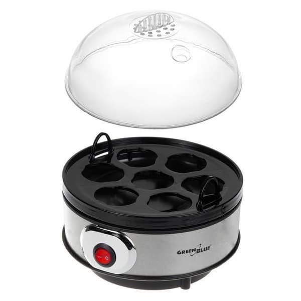 GreenBlue automatisk äggkokare, effekt 400W, upp till 7 ägg, måttbägare, 220-240V~, 50 Hz, GB572