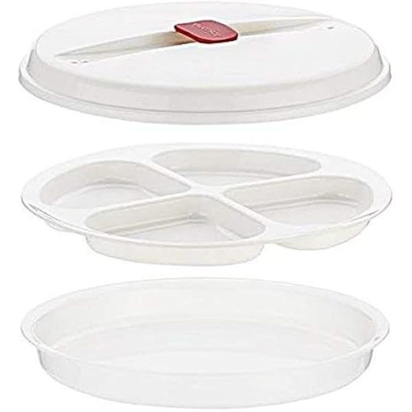 Tallrik för omeletter och ägg - Tescoma - Purity Mikrovågsugn - Plast - Blandade färger - 25,7 x 21,3 x 5,2 cm