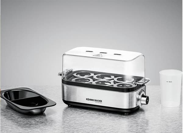 Rommelsbacher ER 600 -munankeitin 6 muna(a) 400 W Ruostumaton teräs, Läpinäkyvä