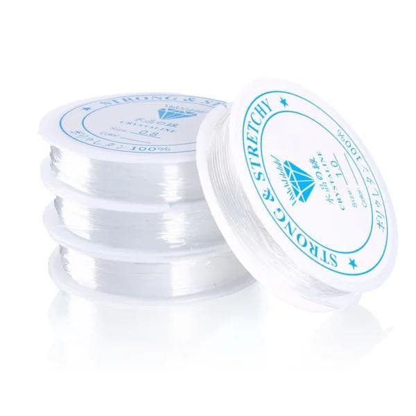 2kpl korujen valmistus värjäämätön elastinen lanka 0,6 0,8 1,0mm 0,6mm