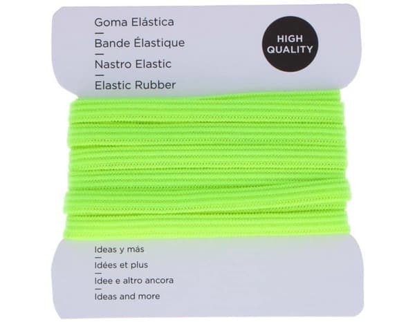 Resår - Innspiro sladd - A40511 - Fluorescerande Gult elastiskt gummi 5,3 mm. 3 m, liten,