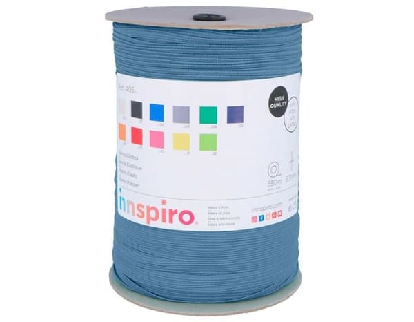 Resår - Innspiro sladd - 40502 - Avio Blå elastiskt gummi 5,3 mm. Spole Cirka 350 m.