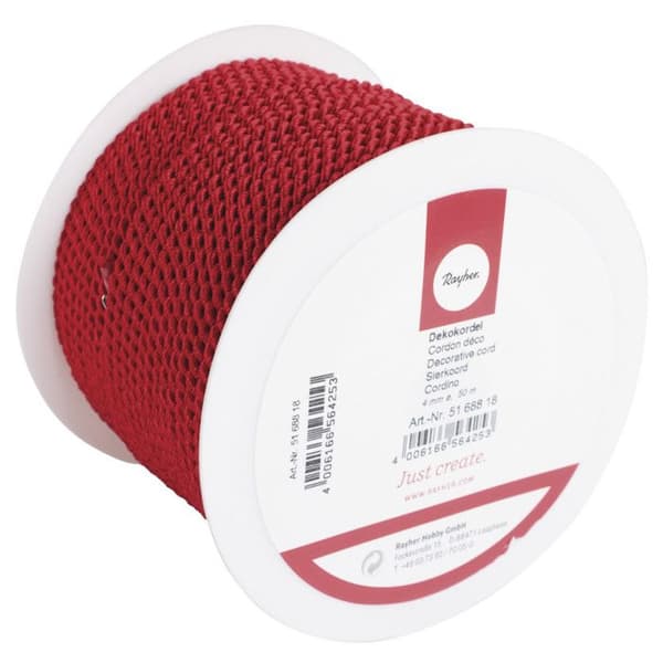 Fläta Röd Ø 4 mm Per meter