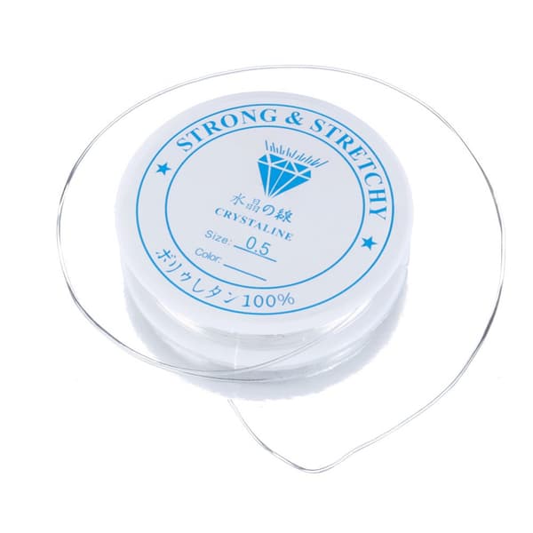 2-pack Transparent elastisk tråd för smyckestillverkning