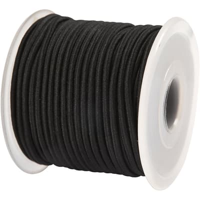 Elastiskt Snöre 2 mm - 25 m - Svart