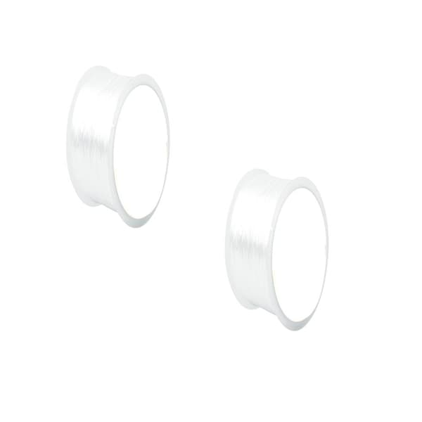 2 rullar klar elastisk smyckestråd 0,7 mm