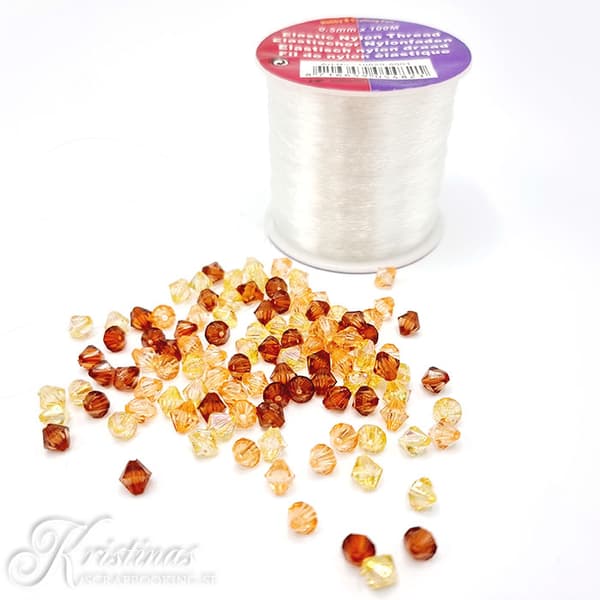 Elastisk Smyckestråd 0,5 mm - Transparent - 100 m