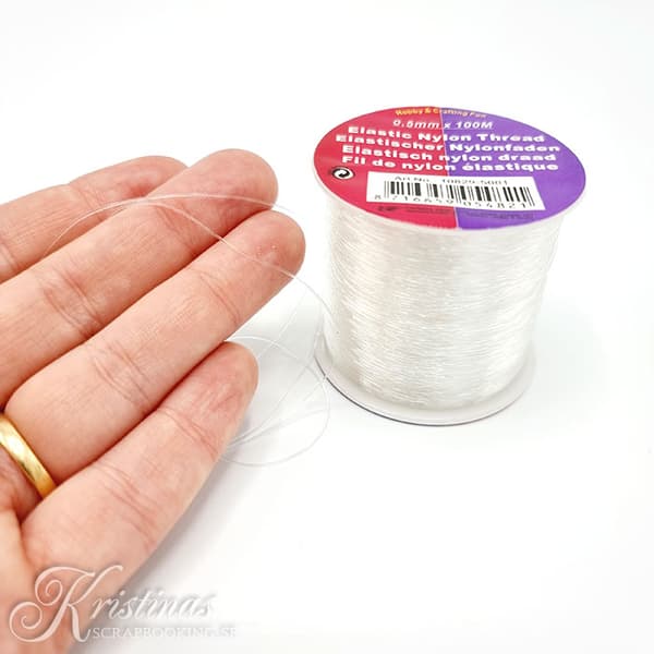 Elastisk Smyckestråd 0,5 mm - Transparent - 100 m