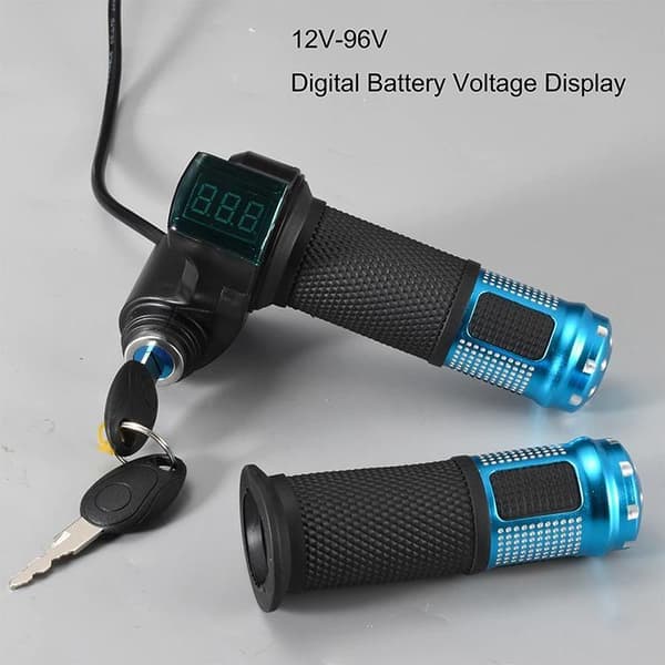universal 12-96V gashandtag med LCD-indikator, för elcykel, elskoter, elmotorcykel