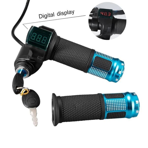 universal 12-96V gashandtag med LCD-indikator, för elcykel, elskoter, elmotorcykel