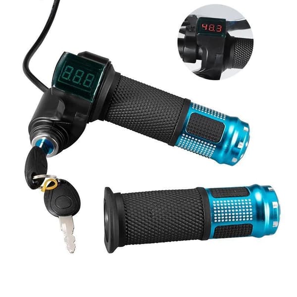 universal 12-96V gashandtag med LCD-indikator, för elcykel, elskoter, elmotorcykel