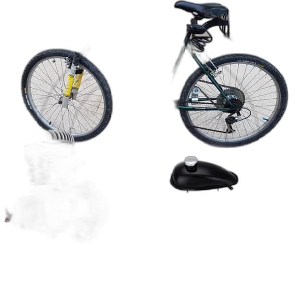 50/80/100cc 2-takts bensinmotor kit - Gör det själv elcykel komplett motor - SEO optimerad produkt-titel på svenska 110cc Silver