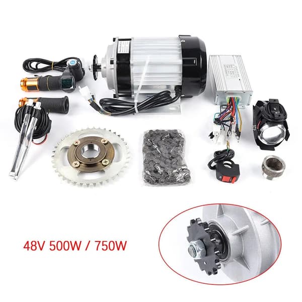 Elektrisk borstlös motor kit, 750W hög belastningskapacitet, komplett konverteringskit,VIT
