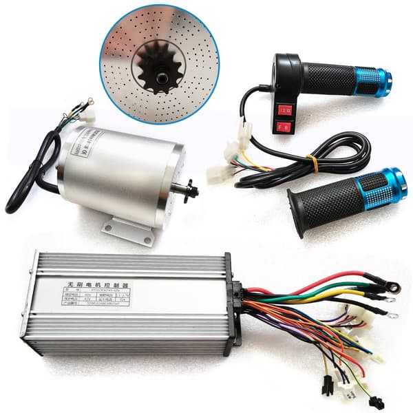 Elektrisk borstlös motor kit, 2000W effekt, 4300 RPM hastighet, hållbar aluminiumhus