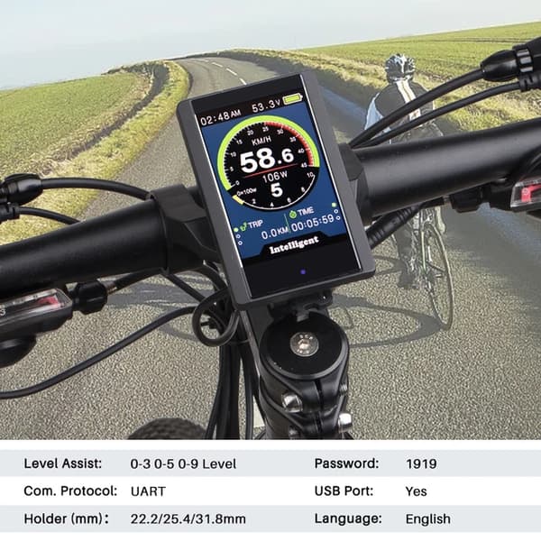 Elektriske cykelkonverteringskits, HDMI-skærm, midtermonteret navmotor, P850C Display