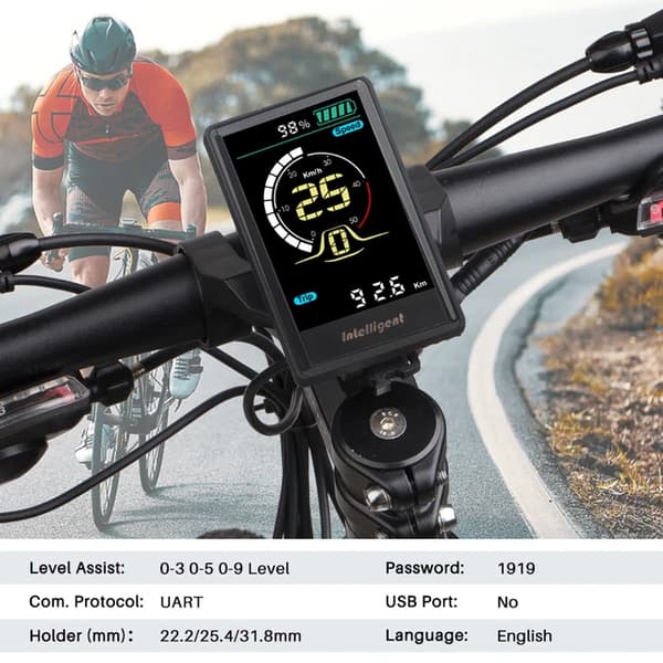 Elektriske cykelkonverteringskits, HDMI-skærm, midtermonteret navmotor, 810S Display
