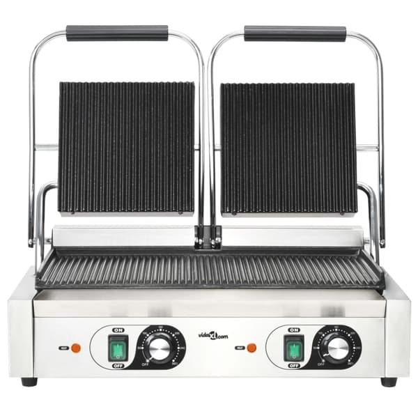 vidaXL Kaksoisparilagrilli 3600 W 57x30,5x20 cm