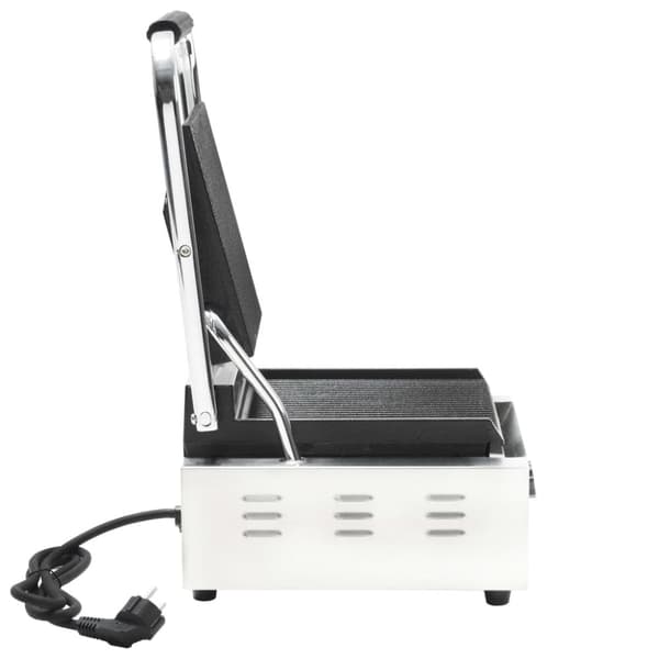 vidaXL rillet paninigrill rustfrit stål 1800 W 31x30,5x20 cm