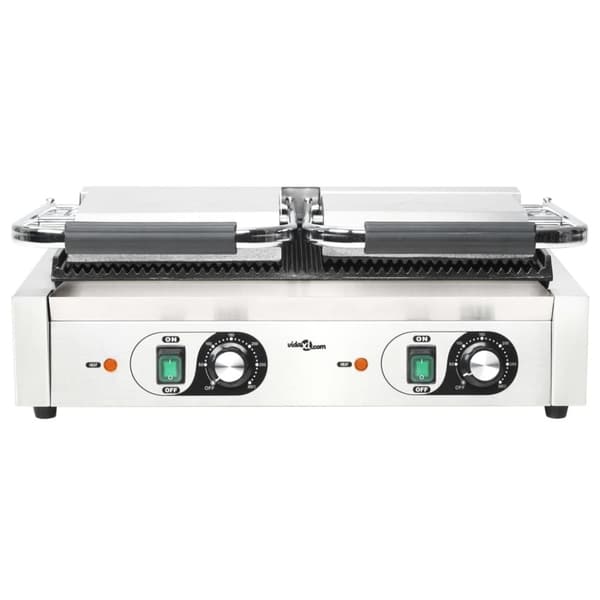 vidaXL Paninigrill dubbel 3600 W 57x30,5x20 cm