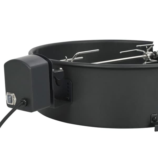 vidaXL Rotisserieset med ring grill 47 cm svart