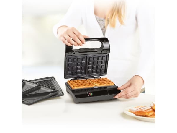 Princess Classic Multi & Sandwich Grill Compact Pro - Sandwichmaskin / vaffelmaskin / grill - 800 W - stål/svart