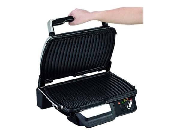 Tefal SuperGrill GC461B34 - Grill - elektrisk - 800 kvadratcentimeter - svart / sølv