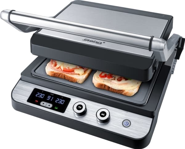 Steba FG 120, Sort, Rustfritt stål, Rustfritt stål, Tabletop, 27 x 24 mm, LED, 1800 W