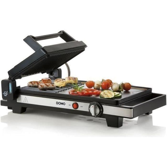 DOMO DO9238G Plancha-Grill 3 i 1 - 2200W - Svart