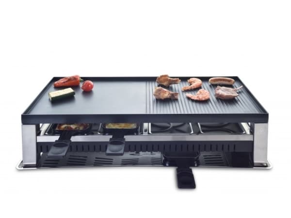 Solis Grill 5 i 1, raclette/ bordsgrill/ wok/ crepes/pizza, 8 personer, rostfritt stål, bordsgrill 5 i 1, typ 790