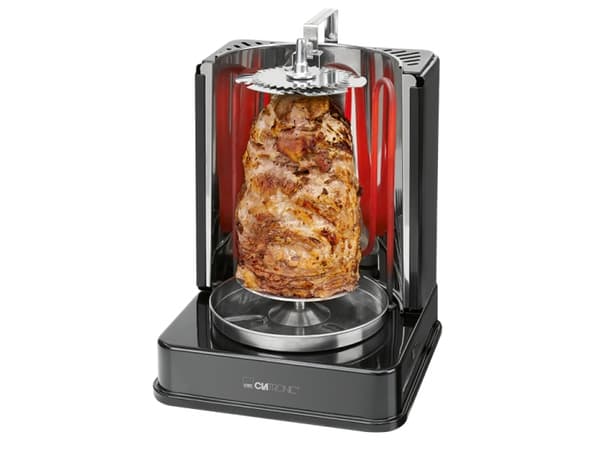 Clatronic DVG 3686, 1400 W, Grilli, Sähkö, Musta, Pyöreä, 220 - 240 V