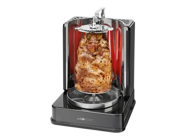 Clatronic DVG 3686, 1400 W, Grilli, Sähkö, Musta, Pyöreä, 220 - 240 V musta