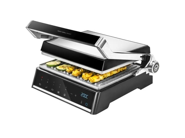 Cecotec Rock''n Grill Smart, Musta, Ruostumaton teräs, Suorakulmainen, Kosketus, Parila, 285 x 225 mm, Saranakansi
