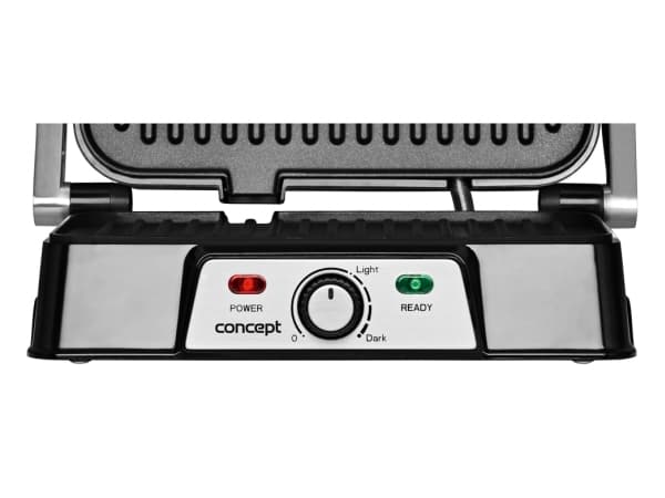 Concept GE2005, Sort, Rustfritt stål, Tabletop, Rotasjon, Rist + steketakke, 278 x 170 mm, 220 - 240 V