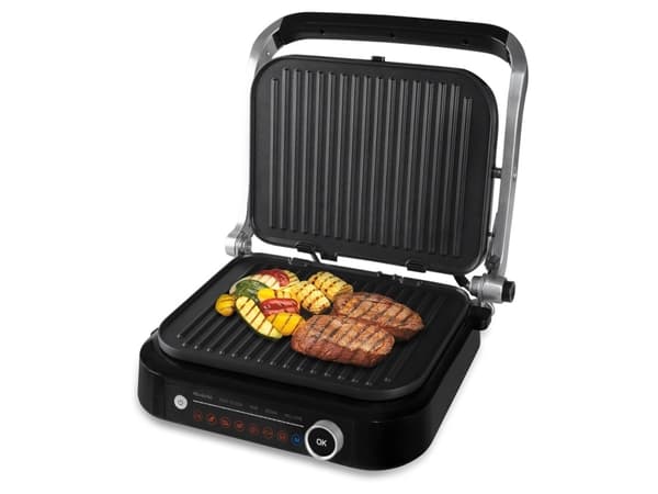 Orava GRILLCHEF2, Sort, Sølv, Rektangulær, Rotasjon, Berøringskontroll, Rist, LED, 2100 W