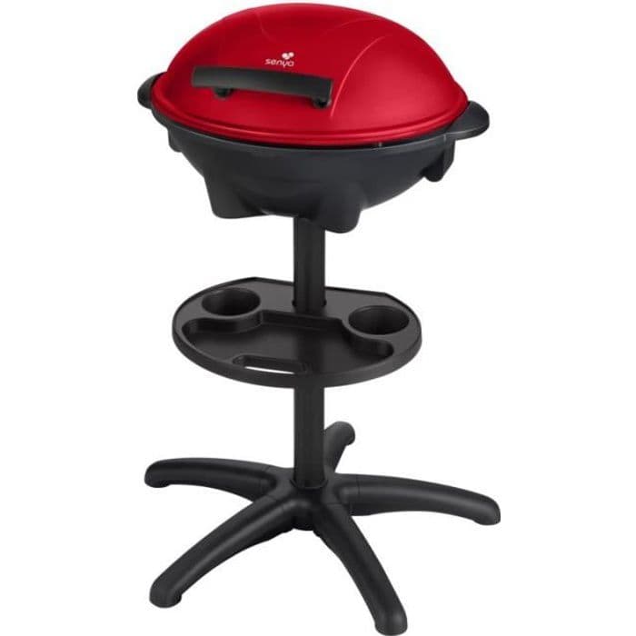 SENYA Elgrill på stativ och bord röd 2400W - Inomhus och utomhus - Tål diskmaskin - Grillfest