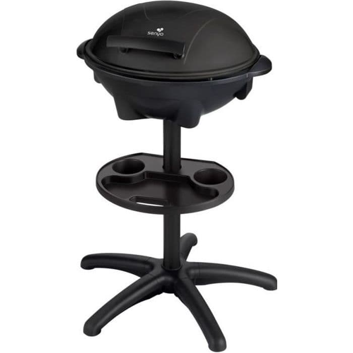 SENYA Elgrill på stativ och bord svart 2400W - Inomhus och utomhus - Tål diskmaskin - Grillfest